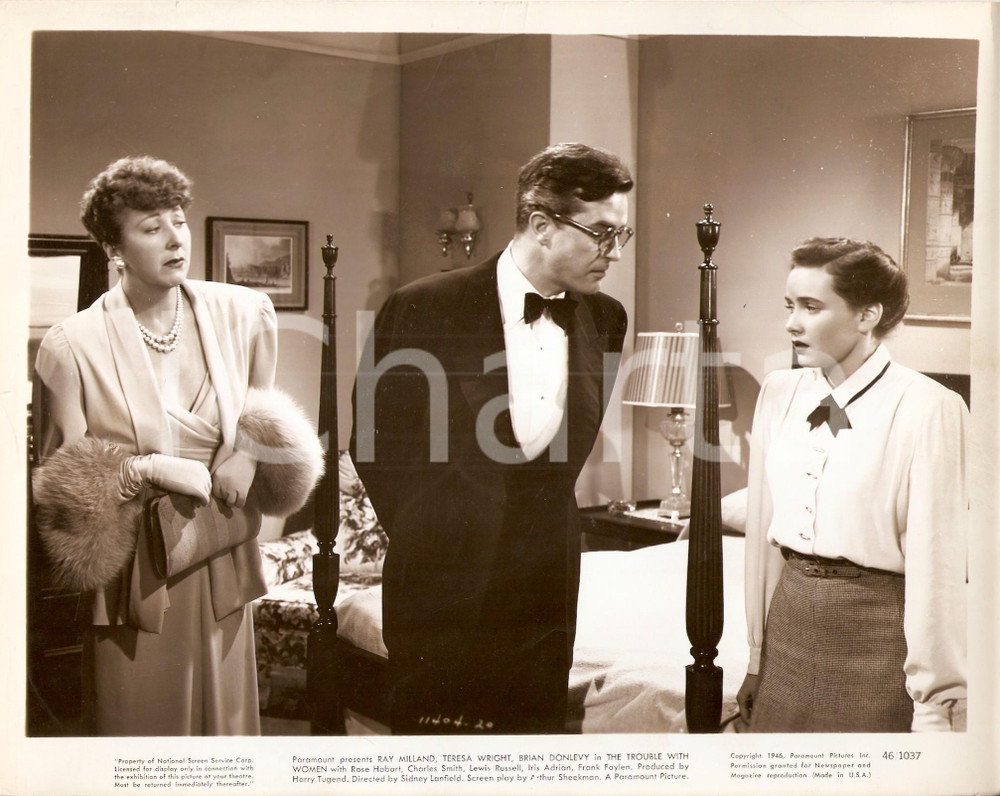 Fotografia d epoca originale 1947 TROUBLE WITH WOMEN Ray MILLAND Teresa WRIGHT Norma VARDEN Foto di scena 1