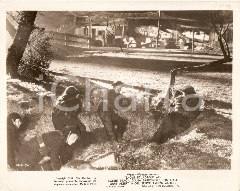 Fotografia d epoca originale 1948 EAGLE SQUADRON Robert STACK durante attacco militare Foto di scena 1