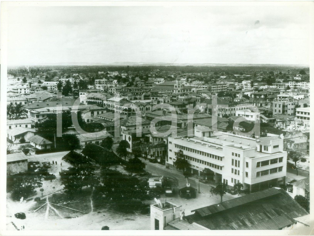 Fotografia d epoca originale 1961 DAR ES SALAAM Il centro degli affari della Repubblica di TANGANICA Foto 1