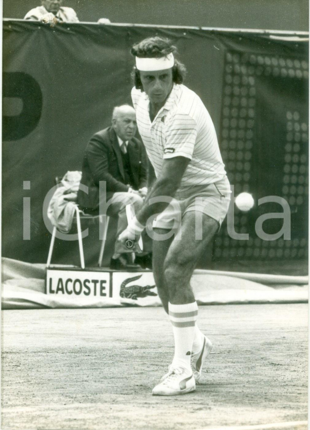 Fotografia d epoca originale 1981 PARIS Tennista Guillermo VILAS al debutto del ROLAND GARROS Fotografia 1