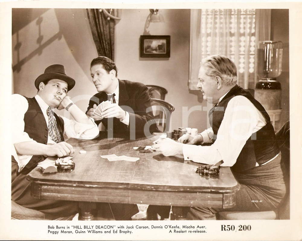 Fotografia d epoca originale 1940 ALIAS THE DEACON Bob BURNS Thurston HALL Partita di poker Foto di scena 1
