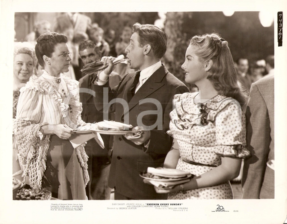 Fotografia d epoca originale 1949 CHICKEN EVERY SUNDAY Katherine EMERY Alan YOUNG Colleen TOWNSEND Foto 1