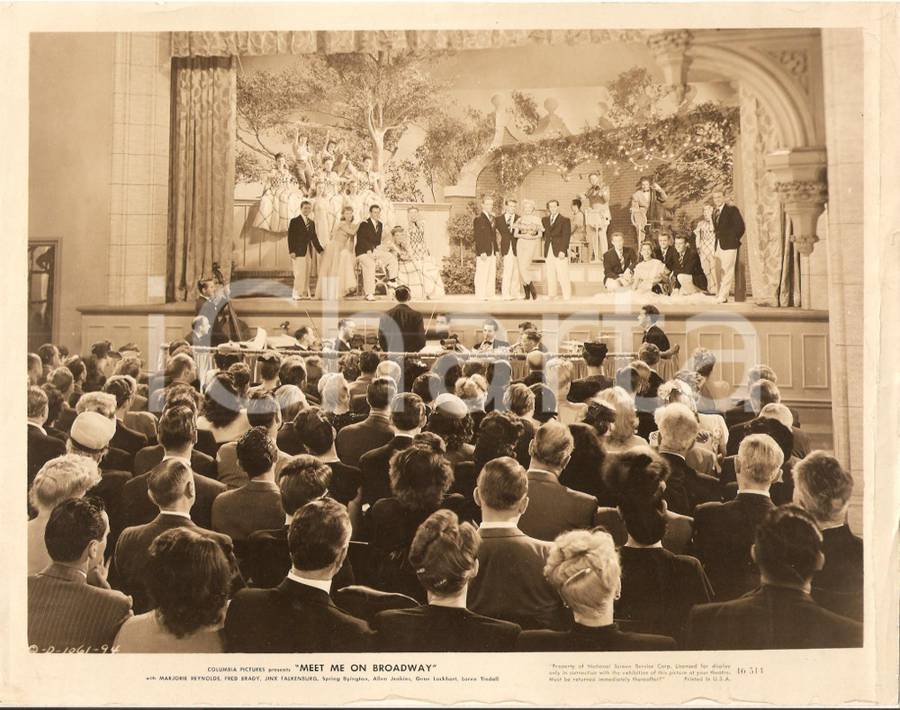 Fotografia d epoca originale 1946 MEET ME ON BROADWAY Orchestra e ballerini durante musical Foto di scena 1
