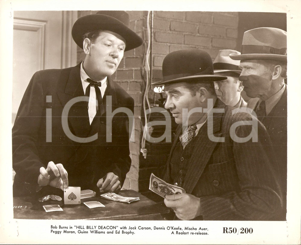 Fotografia d epoca originale 1940 ALIAS THE DEACON Bob BUNS imbroglia al gioco delle tre carte Foto di scena 1