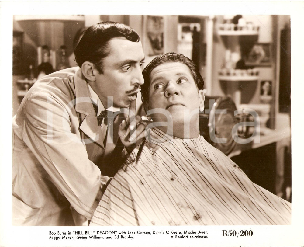 Fotografia d epoca originale 1940 ALIAS THE DEACON Bob BURNS dal barbiere Mischa AUER Foto di scena 1