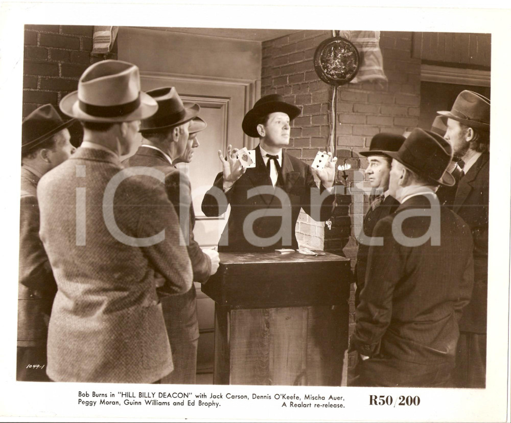 Fotografia d epoca originale 1940 ALIAS THE DEACON Bob BURNS gioco delle tre carte Foto di scena 1
