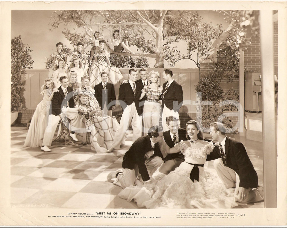 Fotografia d epoca originale 1946 MEET ME ON BROADWAY Marjorie REYNOLDS Jinx FALKENBURG Foto di scena 1
