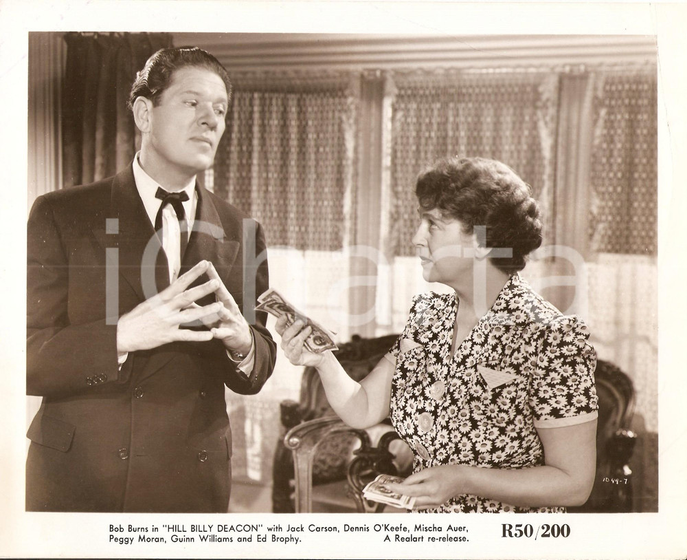 Fotografia d epoca originale 1940 ALIAS THE DEACON Bob BURNS riceve dollari da un anziana Foto di scena 1