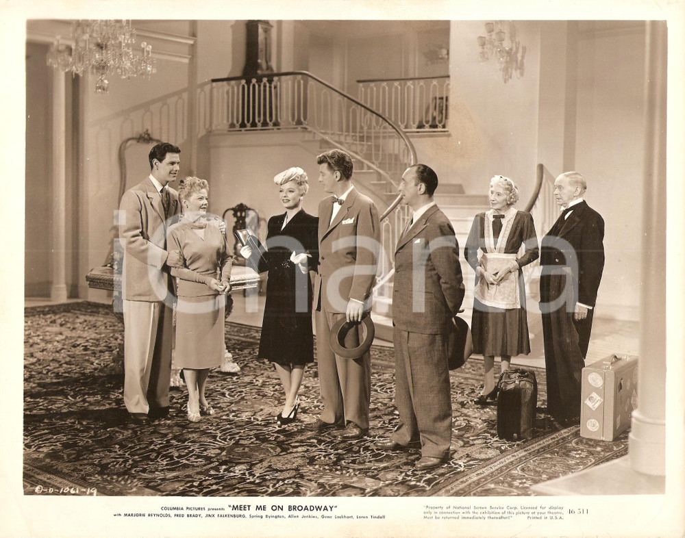 Fotografia d epoca originale 1946 MEET ME ON BROADWAY Marjorie REYNOLDS Spring BYINGTON Foto di scena 1