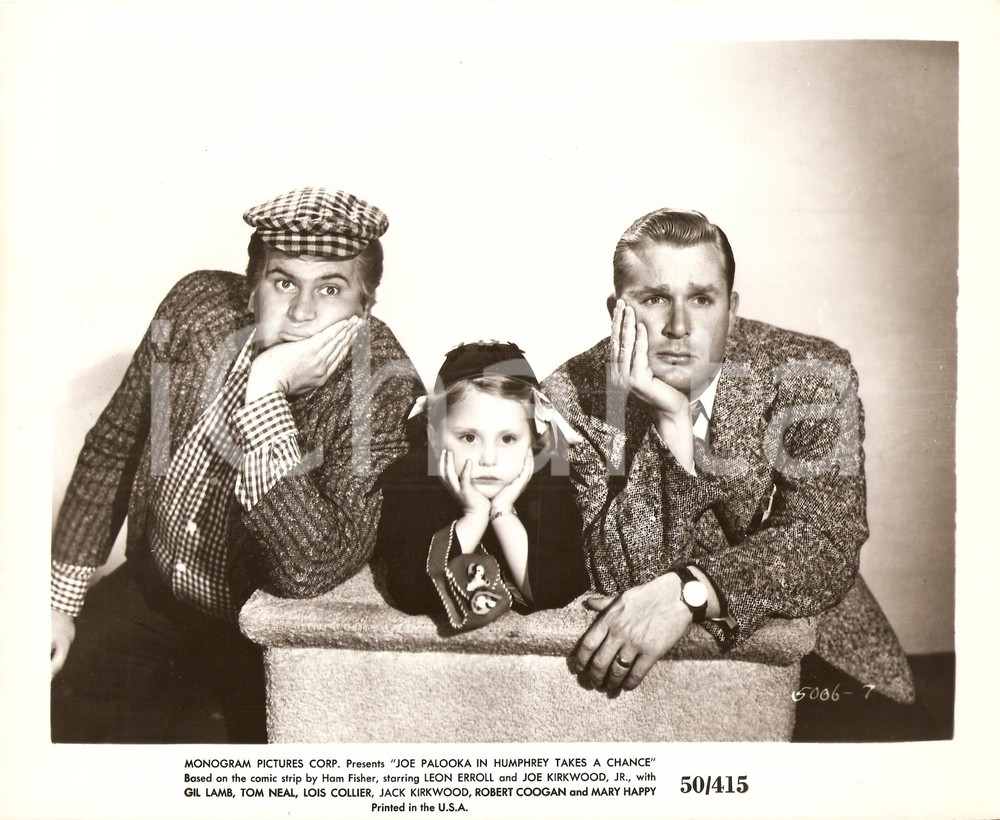 Fotografia d epoca originale 1950 JOE PALOOKA IN HUMPHREY TAKES A CHANCE Joe KIRKWOOD Robert COOGAN Foto 1