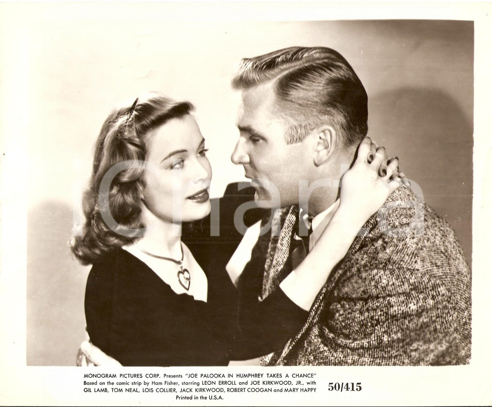 Fotografia d epoca originale 1950 JOE PALOOKA Joe KIRKWOOD Lois COLLIER si abbracciano Foto di scena 1