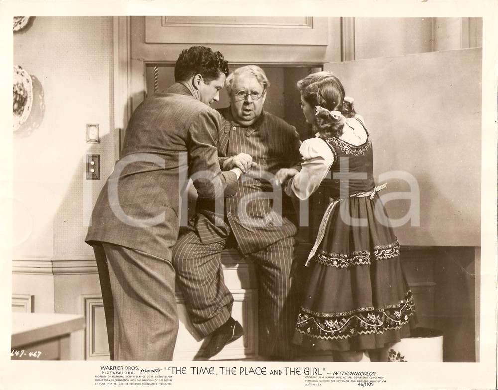 Fotografia d epoca originale 1946 THE TIME, THE PLACE AND THE GIRL  S.Z. SAKALL chiuso in portavivande Foto 1