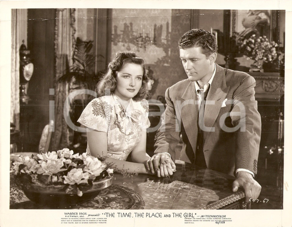 Fotografia d epoca originale 1946 THE TIME, THE PLACE AND THE GIRL Martha VICKERS Dennis MORGAN Foto di scena 1