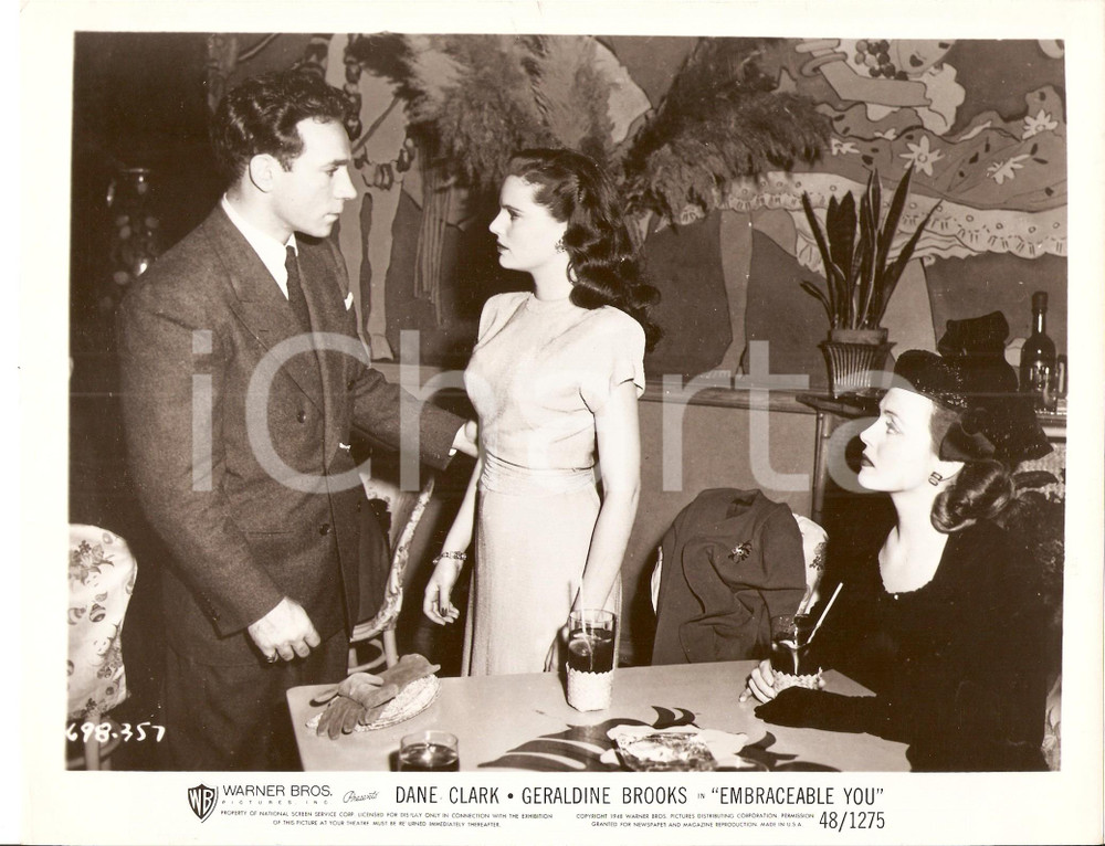 Fotografia d epoca originale 1948 EMBRACEABLE YOU Dane CLARK Geraldine BROOKS litigio al ristorante Foto 1