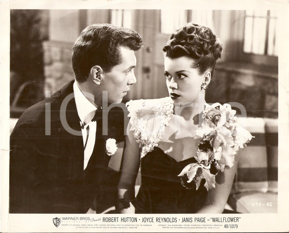 Fotografia d epoca originale 1948 WALLFLOWER Robert HUTTON Janis PAIGE Foto di scena DANNEGGIATA 1