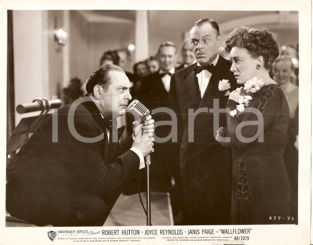 Fotografia d epoca originale 1948 WALLFLOWER Edward ARNOLD al microfono Foto di scena 1