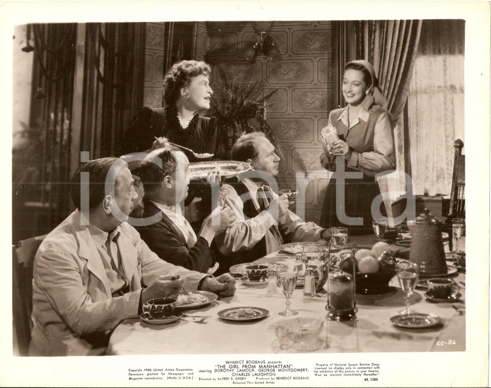 Fotografia d epoca originale 1948 GIRL FROM MANHATTAN Dorothy LAUGHTON Constance COLLIER Hugh HERBERT Foto 1