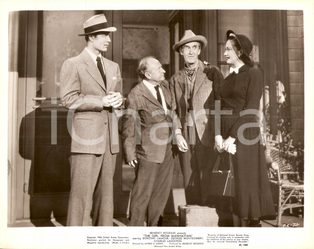 Fotografia d epoca originale 1948 GIRL FROM MANHATTAN George MONTGOMERY Dorothy LAMOUR Ernest TRUEX Foto 1