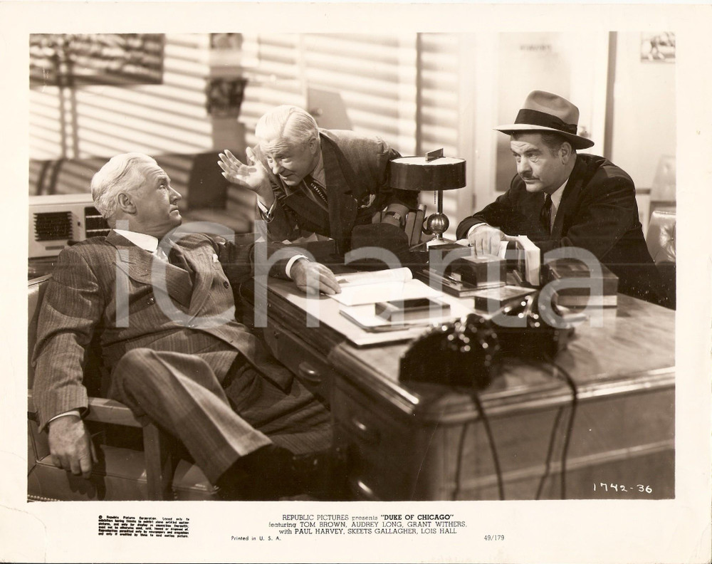 Fotografia d epoca originale 1949 DUKE OF CHICAGO Grant WITHERS Joseph CREHAN Richard GALLAGHER Foto di scena 1