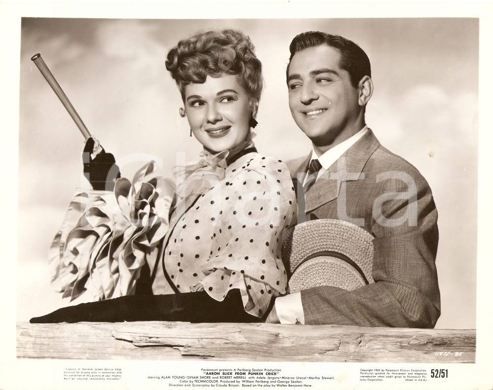 Fotografia d epoca originale 1952 AARON SLICK FROM PUNKIN CRICK Robert MERRILL Adele JERGENS Foto di scena 1