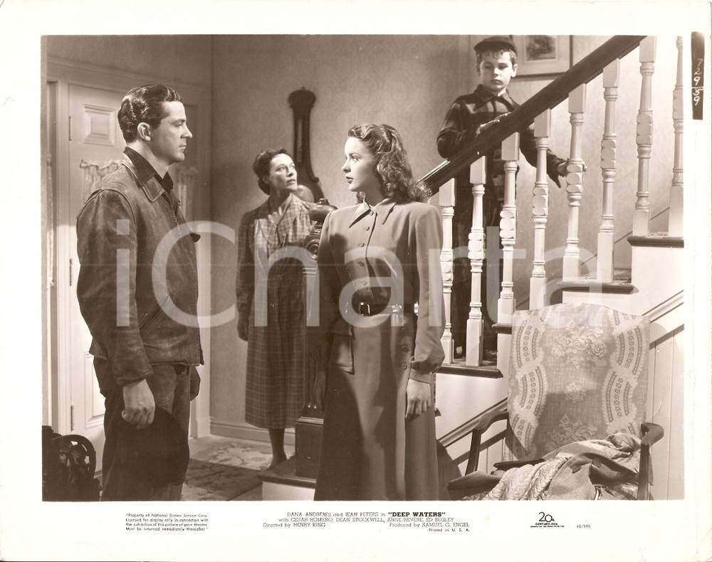 Fotografia d epoca originale 1948 DEEP WATERS Dean STOCKWELL Anne REVERE Dana ANDREWS Jean PETERS Foto scena 1