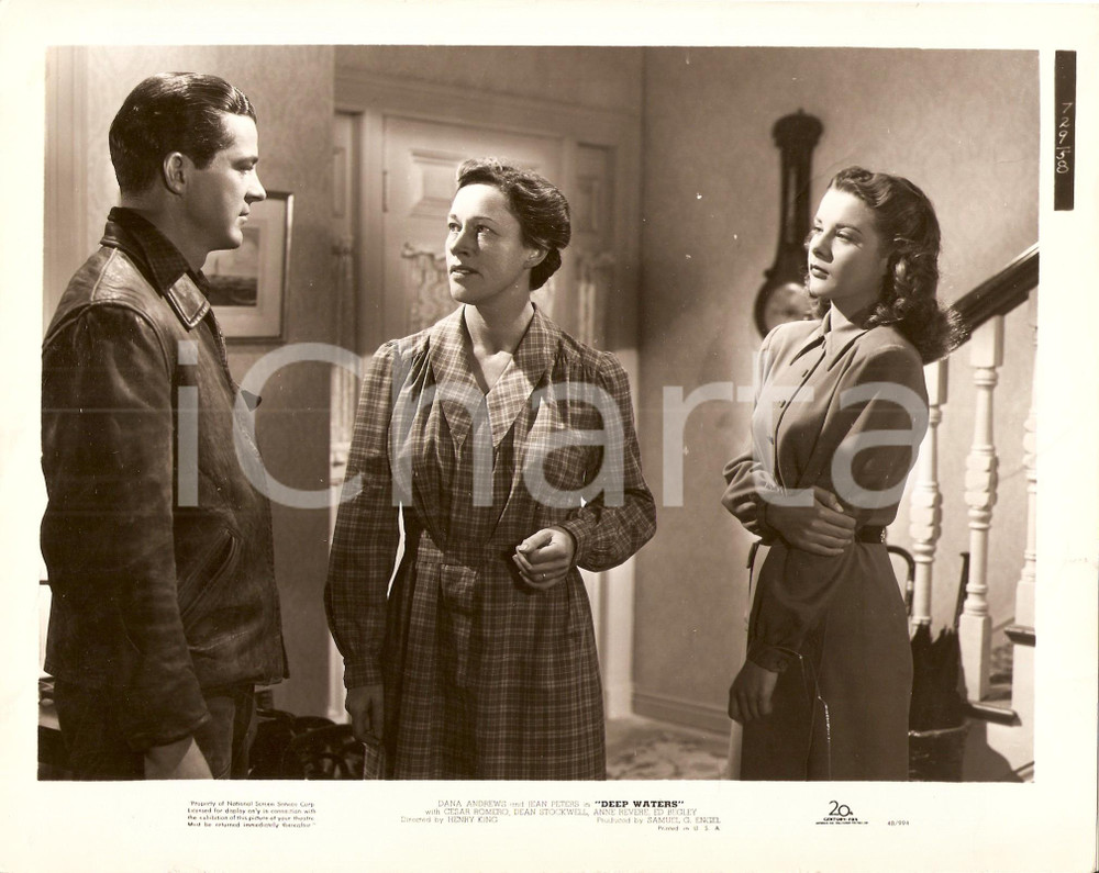 Fotografia d epoca originale 1948 DEEP WATERS Jean PETERS Anne REVERE Dana ANDREWS Foto di scena 1