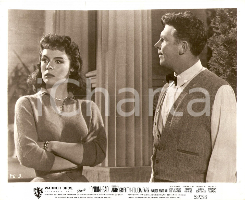 Fotografia d epoca originale 1958 ONIONHEAD Erin O BRIEN litiga con Andy GRIFFITH Foto di scena 1