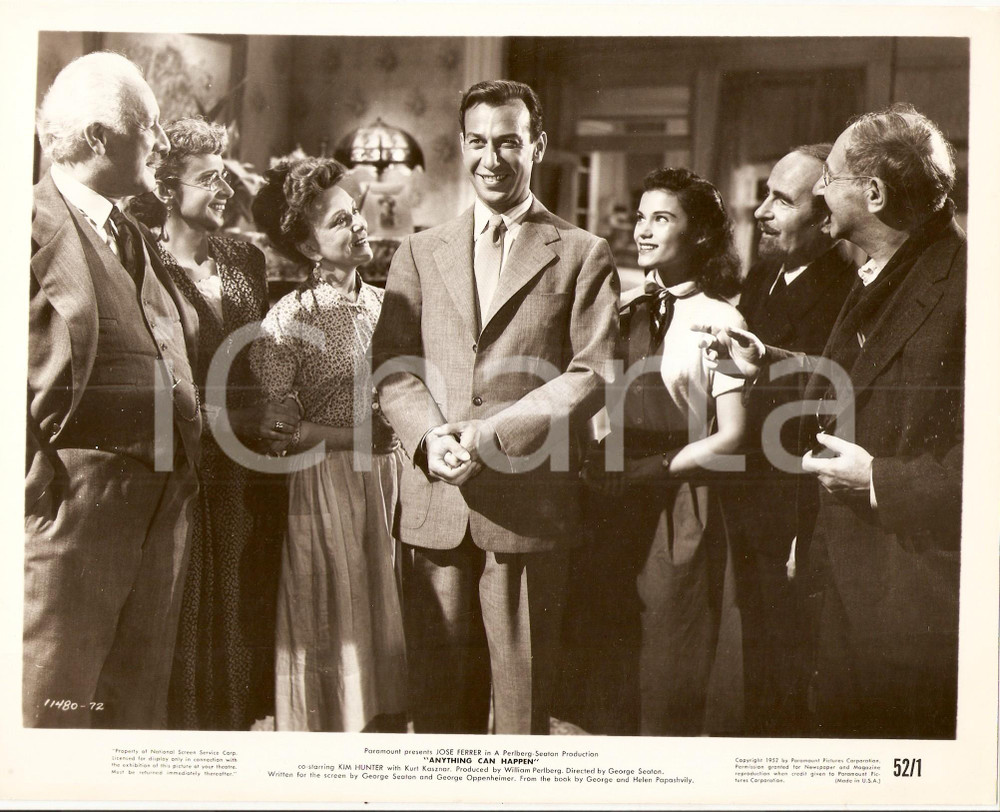 Fotografia d epoca originale 1952 ANYTHING CAN HAPPEN JosÃ© FERRER Natasha LYTESS Foto scena 1