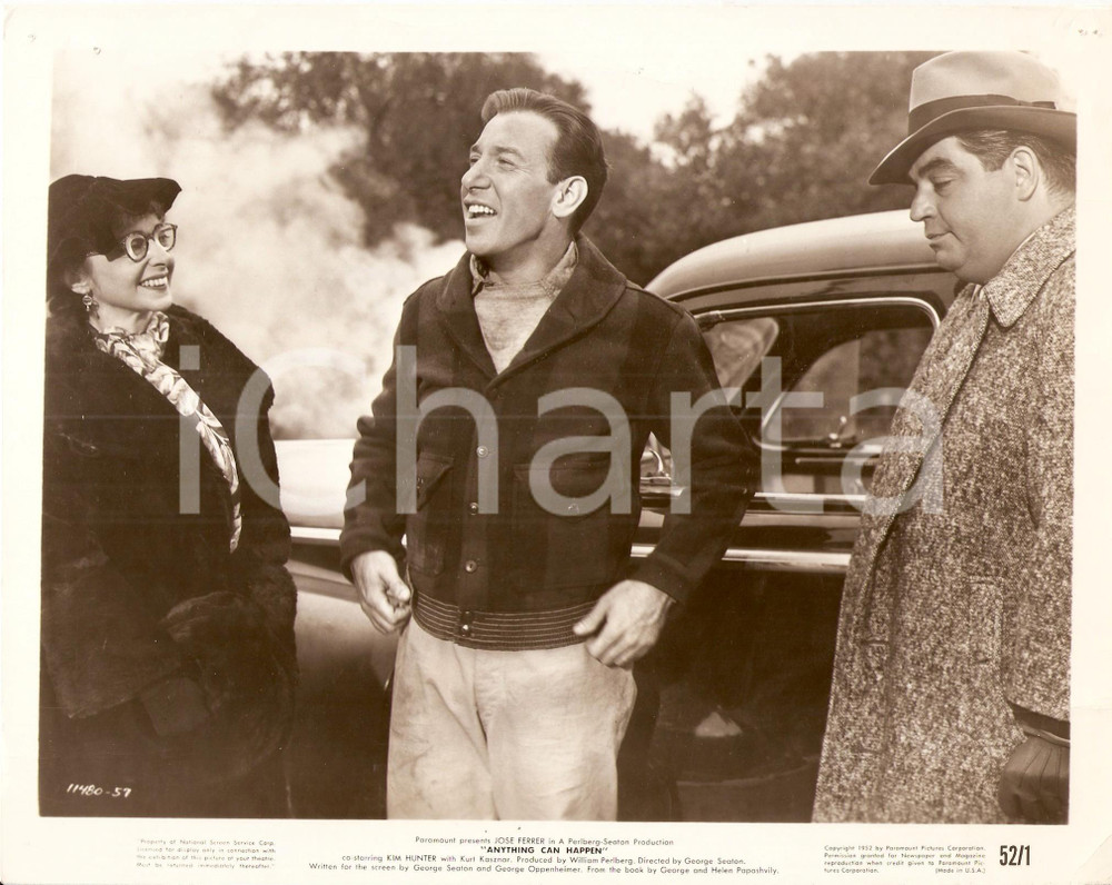 Fotografia d epoca originale 1952 ANYTHING CAN HAPPEN JosÃ© FERRER Natasha LYTESS Kurt KASZNAR Foto scena 1