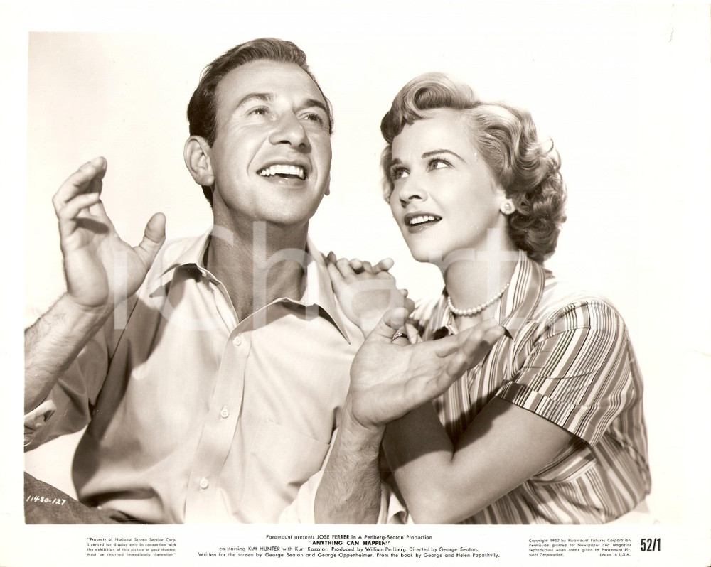 Fotografia d epoca originale 1952 ANYTHING CAN HAPPEN JosÃ© FERRER Kim HUNTER Movie George SEATON Foto scena 1