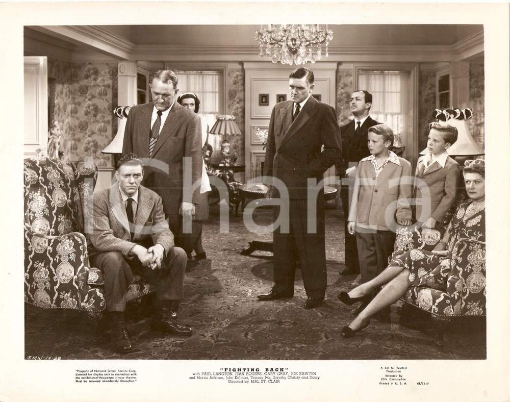 Fotografia d epoca originale 1948 FIGHTING BACK Paul LANGTON Joe SAWYER Tommy IVO Morris ANKRUM Foto di scena 1