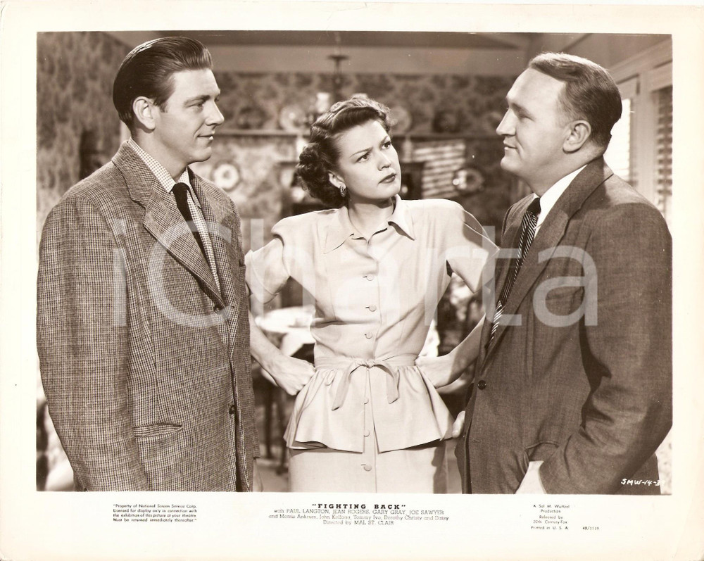 Fotografia d epoca originale 1948 FIGHTING BACK Paul LANGTON Jean ROGERS Joe SAWYER Foto di scena 1