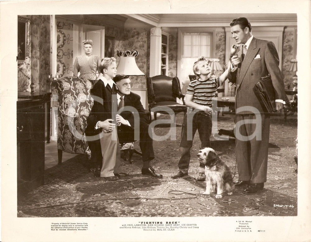 Fotografia d epoca originale 1948 FIGHTING BACK Paul LANGTON Gary GRAY Tommy IVO Morris ANKRUM Foto di scena 1