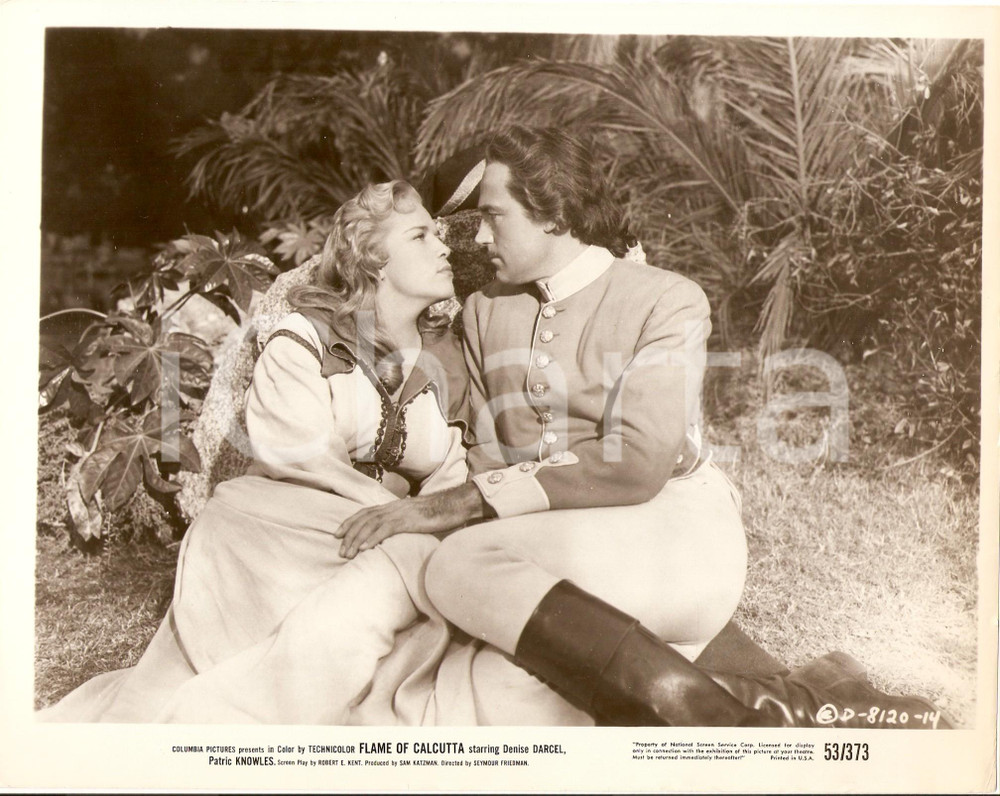 Fotografia d epoca originale 1953 FLAME OF CALCUTTA Patric KNOWLES Denise DARCEL Foto di scena 1