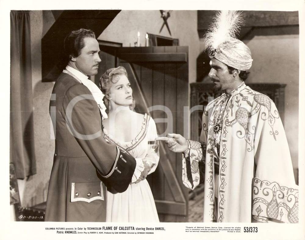 Fotografia d epoca originale 1953 FLAME OF CALCUTTA Denise DARCEL Patric KNOWLES George KEYMAS Foto di scena 1