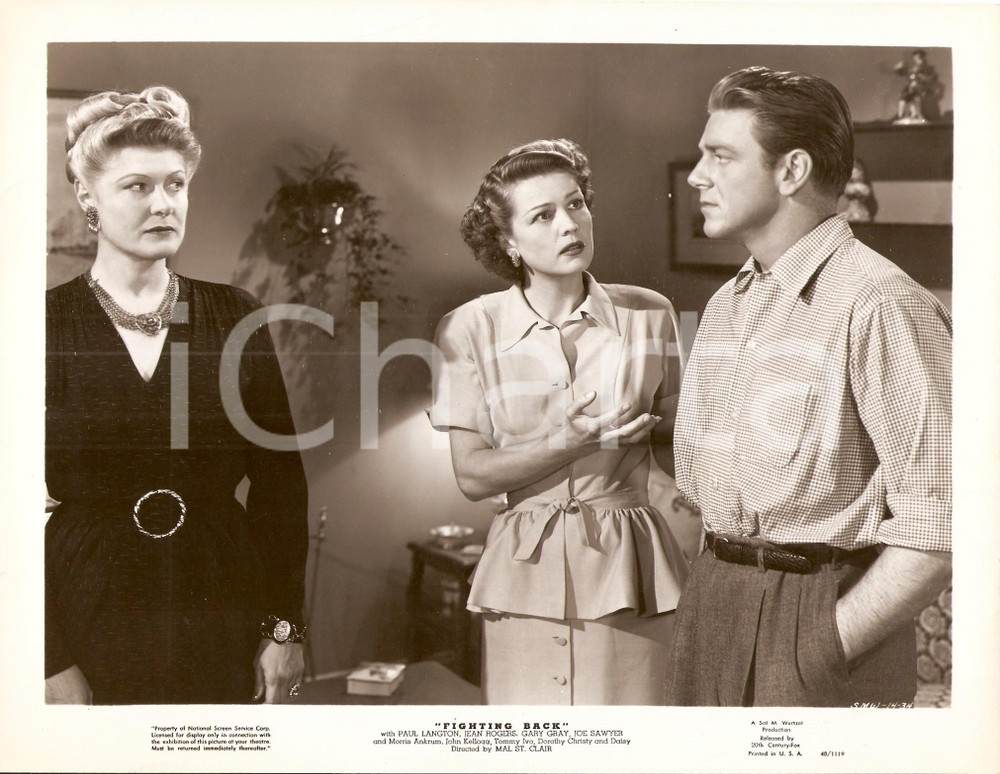 Fotografia d epoca originale 1948 FIGHTING BACK Paul LANGTON Dorothy CHRISTY Jean ROGERS Foto di scena 1