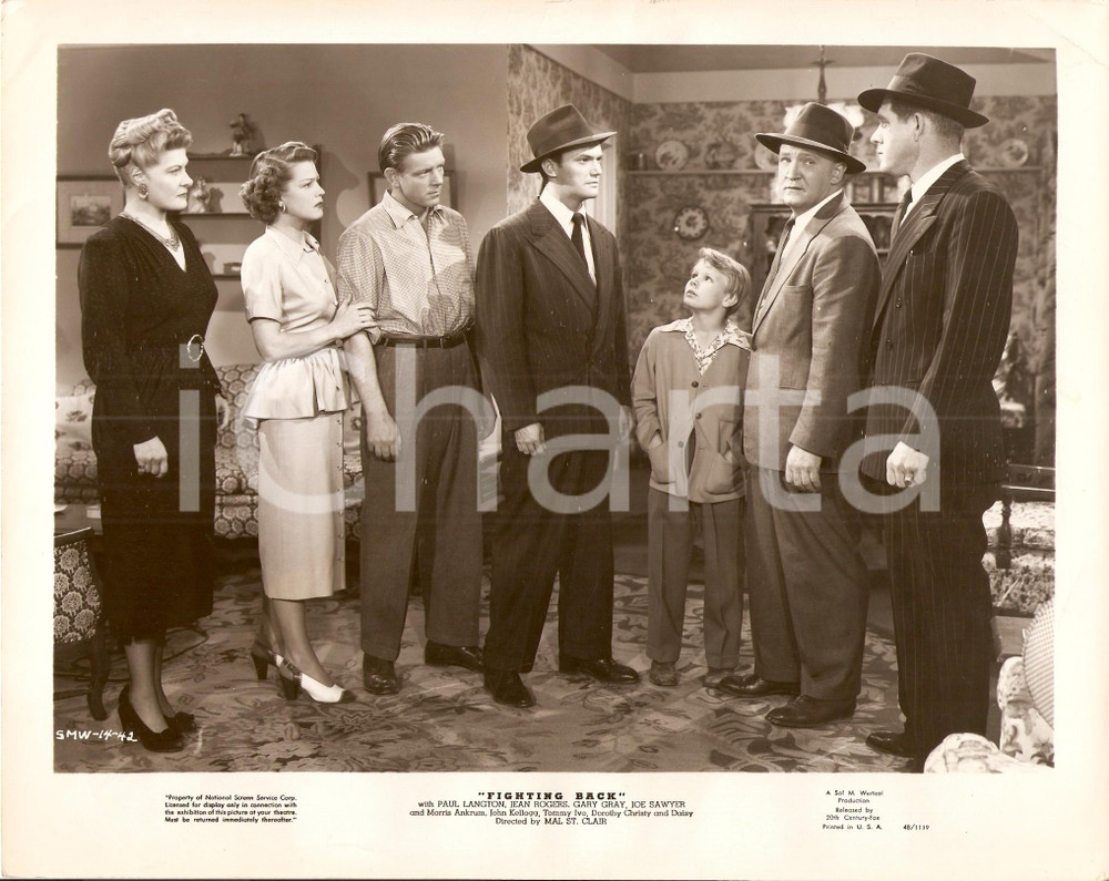 Fotografia d epoca originale 1948 FIGHTING BACK Paul LANGTON Gary GRAY John KELLOGG Jean ROGERS Foto di scena 1