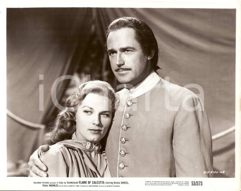 Fotografia d epoca originale 1953 FLAME OF CALCUTTA Denise DARCEL Patric KNOWLES Foto di scena 1