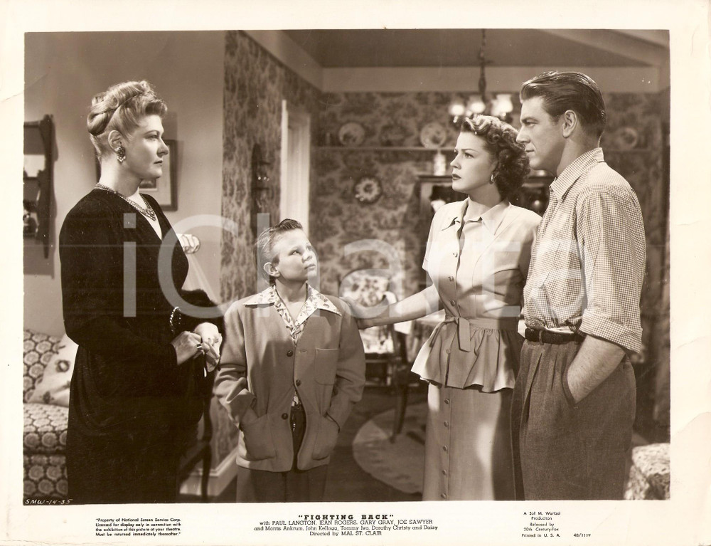 Fotografia d epoca originale 1948 FIGHTING BACK Paul LANGTON Gary GRAY Jean ROGERS Dorothy CHRISTY Foto scena 1