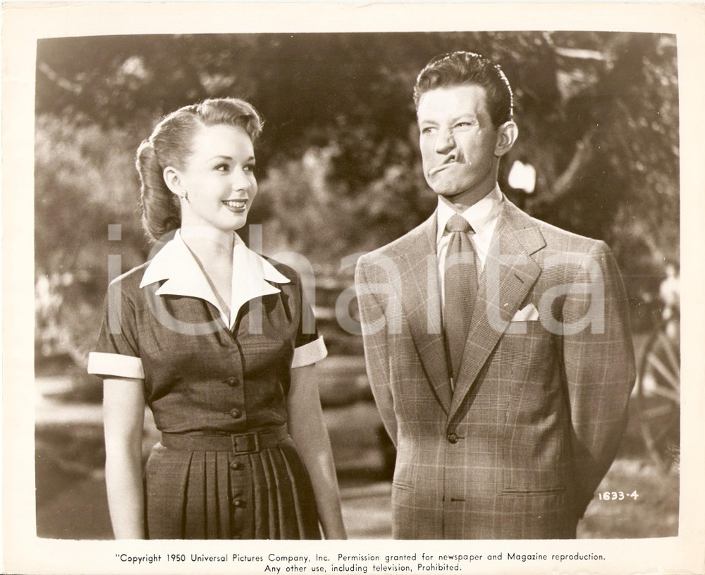 Fotografia d epoca originale 1950 THE MILKMAN Donald O CONNOR fa boccacce a Piper LAURIE Foto di scena 1