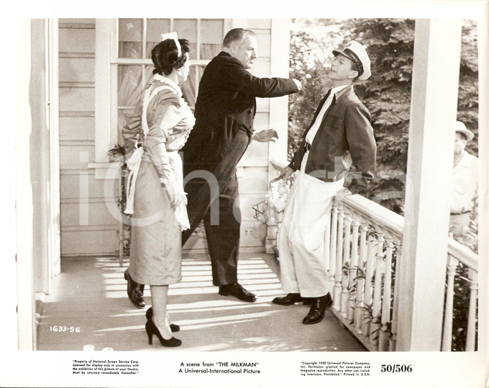 Fotografia d epoca originale 1950 THE MILKMAN Frank NELSON tira pugno a Donald O CONNOR Foto di scena 1