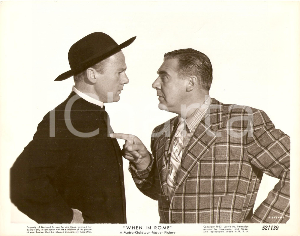 Fotografia d epoca originale 1952 WHEN IN ROME Paul DOUGLAS rimprovera Van JOHNSON Foto di scena 1