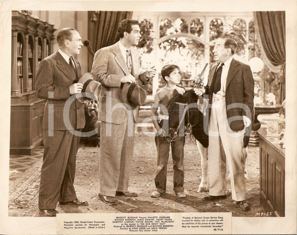 Fotografia d epoca originale 1948 ON OUR MERRY WAY Fred MacMURRAY Hugh HERBERT William DEMAREST Foto scena 1