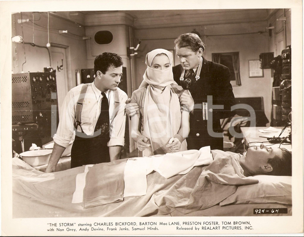 Fotografia d epoca originale 1938 THE STORM Charles BICKFORD durante operazione chirurgica Foto di scena 1