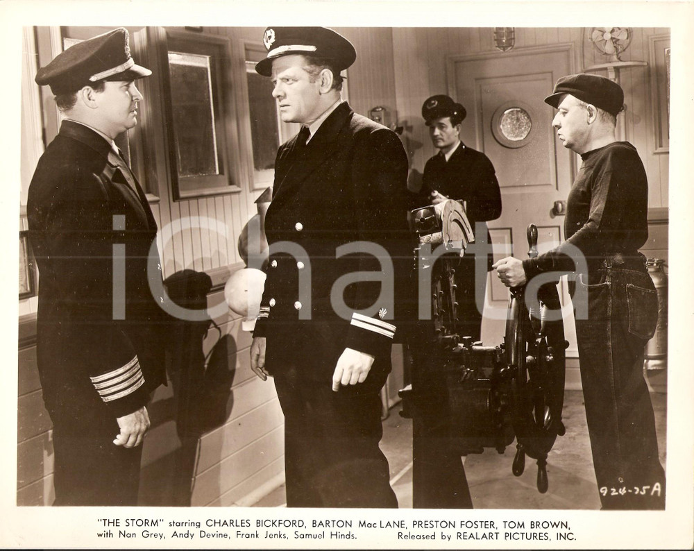 Fotografia d epoca originale 1938 THE STORM Barton MacLANE Charles BICKFORD su ponte di comando Foto di scena 1