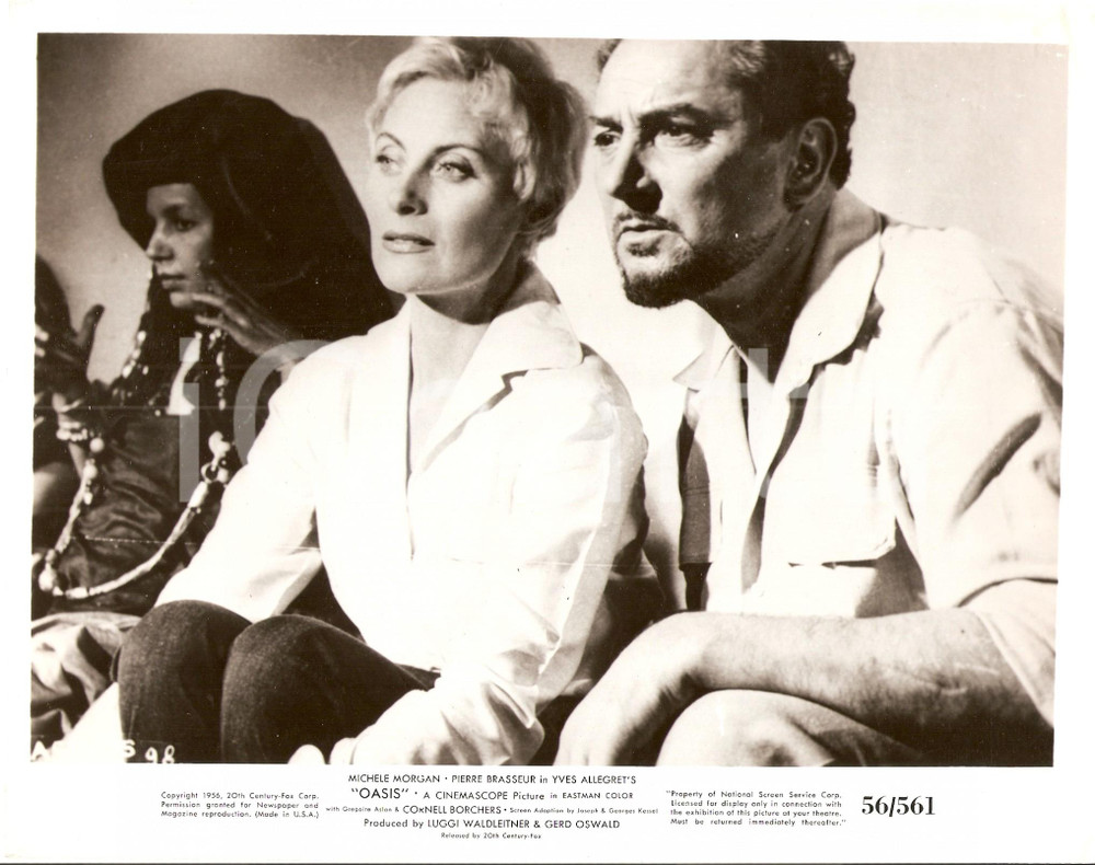 Fotografia d epoca originale 1955 OASIS Pierre BRASSEUR MichÃ¨le MORGAN Regia Yves ALLEGRET Foto di scena 1