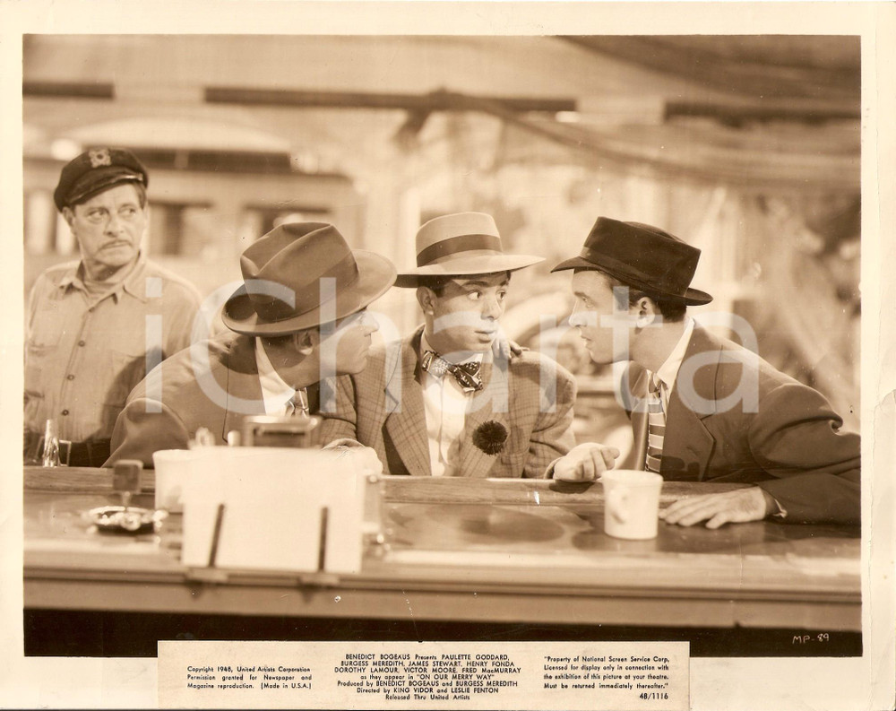 Fotografia d epoca originale 1948 ON OUR MERRY WAY Henry FONDA Carl SWITZER James STEWART Foto di scena 1