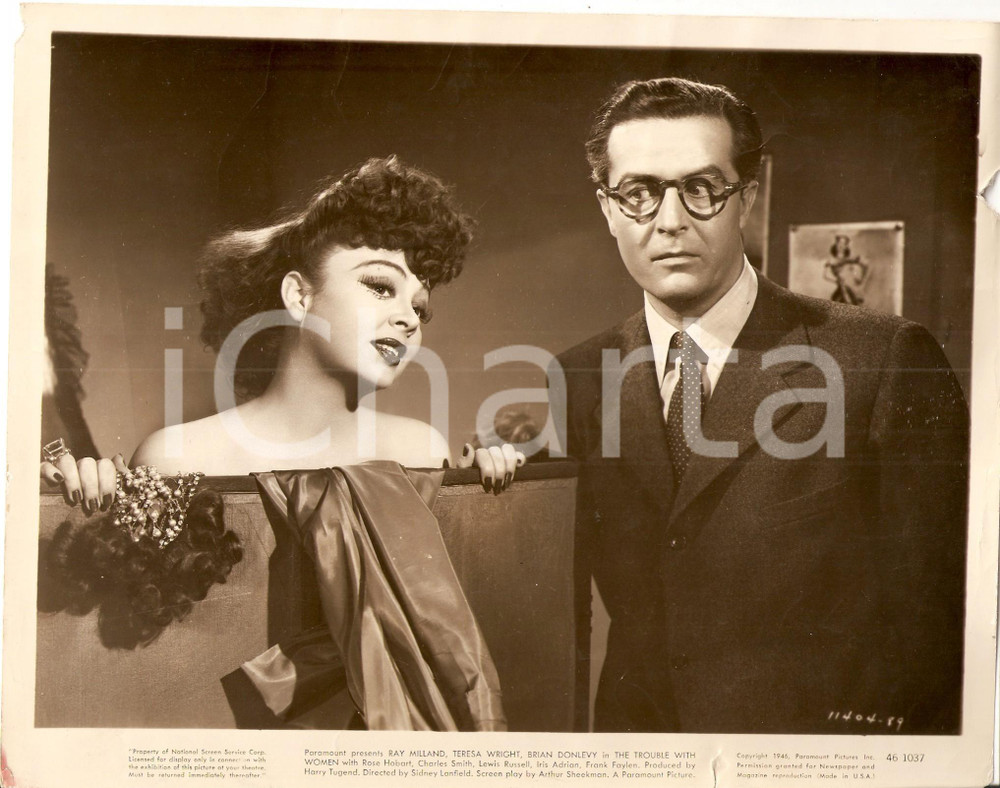 Fotografia d epoca originale 1947 TROUBLE WITH WOMEN Iris ADRIAN nuda dietro paravento Foto di scena 1