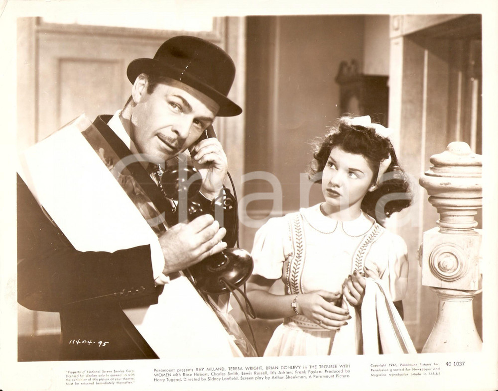 Fotografia d epoca originale 1947 TROUBLE WITH WOMEN Brian DONLEVY al telefono Foto di scena 1