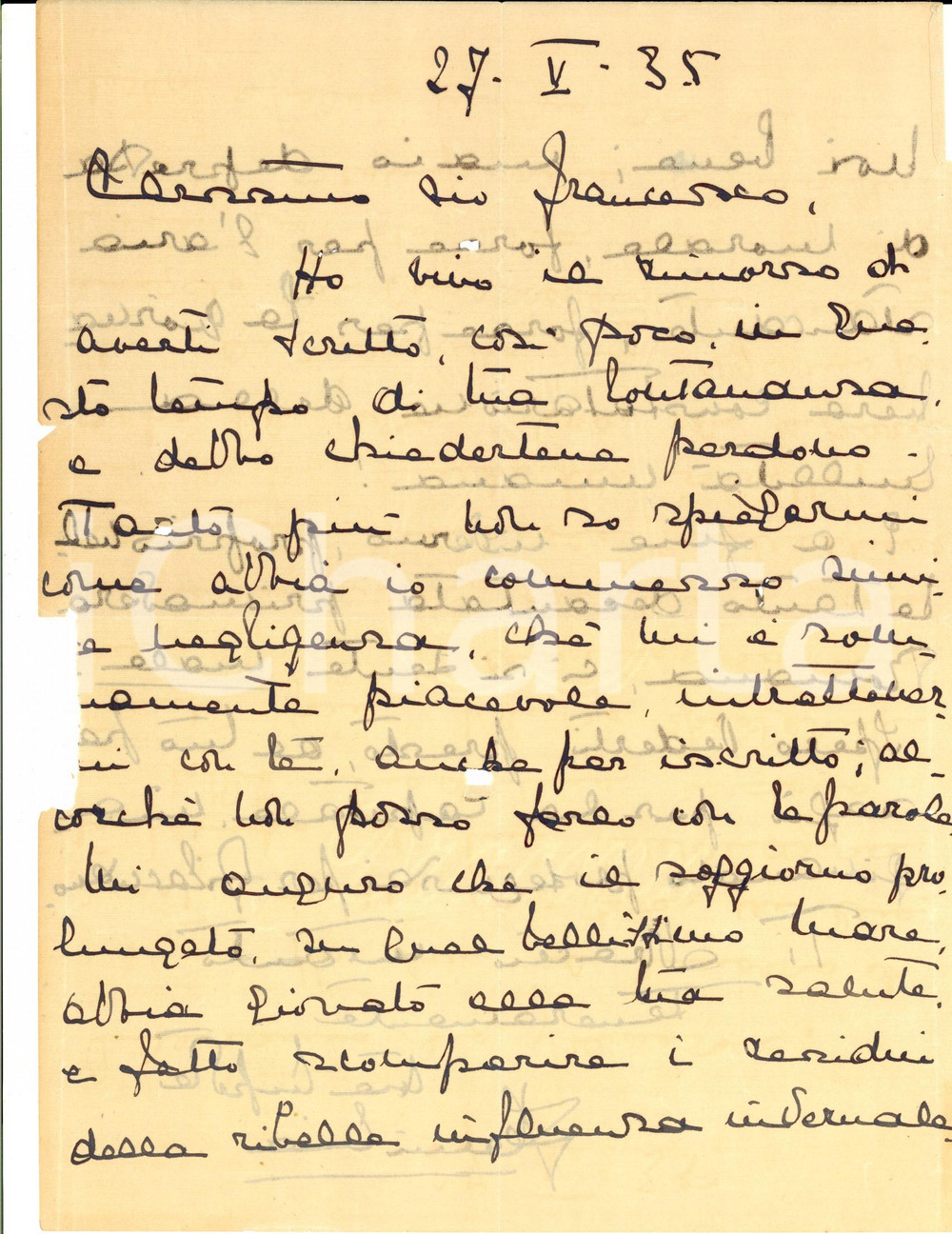 Documento originale, autentico 1935 ROMA Lettera di una giovane donna depressa per la nullità  umana 1